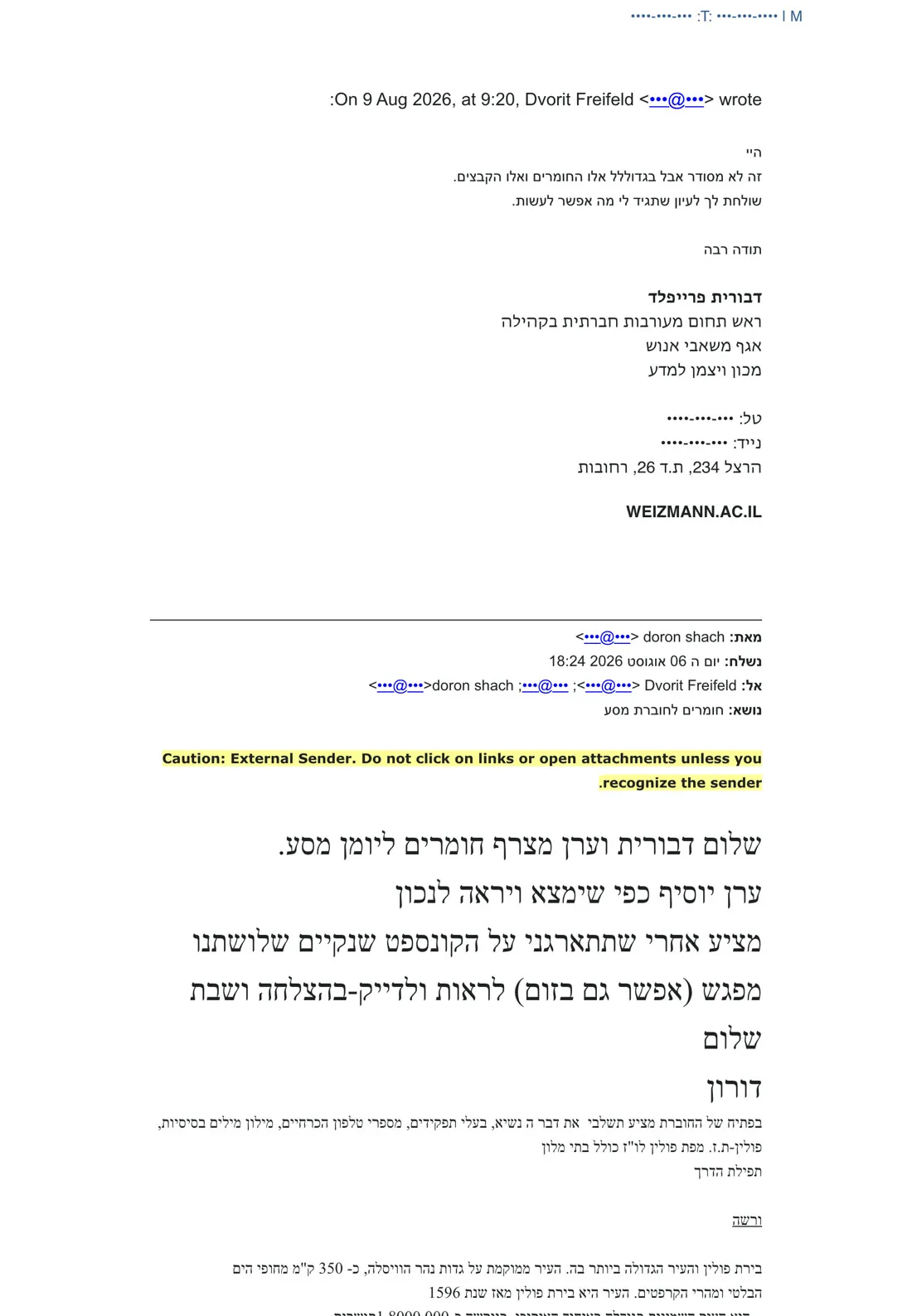 המייל: טקסט גולמי